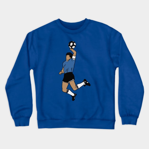 Maradona Hand Of God Crewneck Sweatshirt by rattraptees